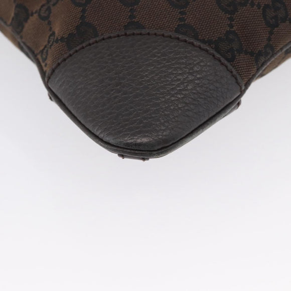 GUCCI GG Canvas Shoulder Bag Outlet Brown Gold 272396 Auth BA11139