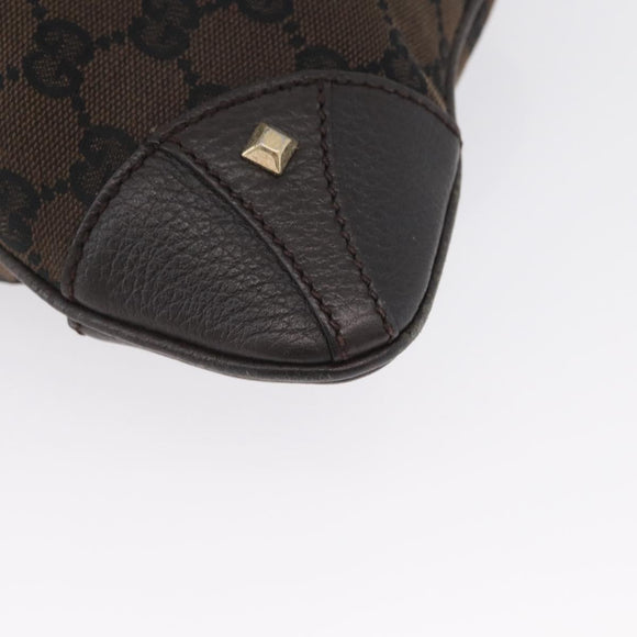 GUCCI GG Canvas Shoulder Bag Outlet Brown Gold 272396 Auth BA11139