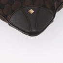GUCCI GG Canvas Shoulder Bag Outlet Brown Gold 272396 Auth BA11139-16