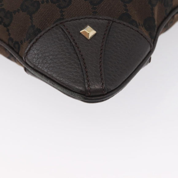 GUCCI GG Canvas Shoulder Bag Outlet Brown Gold 272396 Auth BA11139