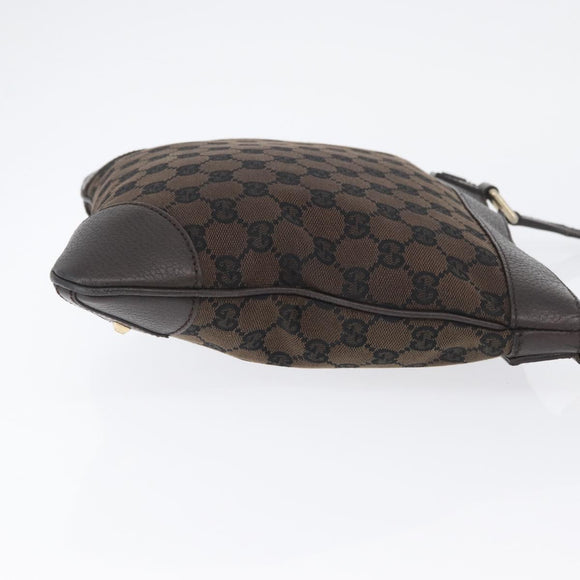 GUCCI GG Canvas Shoulder Bag Outlet Brown Gold 272396 Auth BA11139