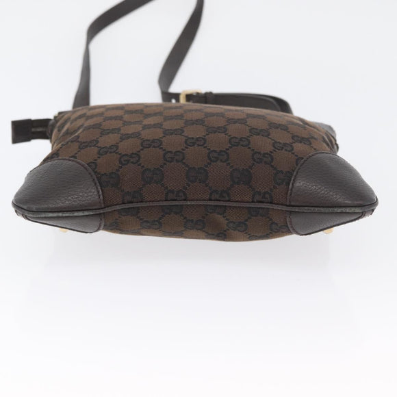 GUCCI GG Canvas Shoulder Bag Outlet Brown Gold 272396 Auth BA11139