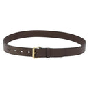 GUCCI Belt Leather 38.6"" Brown Gold Auth BA11143-1