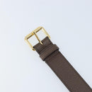 GUCCI Belt Leather 38.6"" Brown Gold Auth BA11143-6