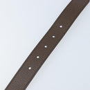 GUCCI Belt Leather 38.6"" Brown Gold Auth BA11143-8