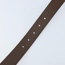 GUCCI Belt Leather 38.6"" Brown Gold Auth BA11143-9