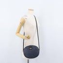 Christian Dior Honeycomb Canvas Schoudertas PVC Donkerblauw Goud Auth BA11145-22