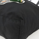 PRADA Tote Bag Nylon Black Silver Auth BA11146V-9