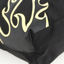 PRADA Tote Bag Nylon Black Silver Auth BA11146V-14