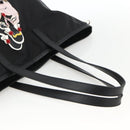 PRADA Tote Bag Nylon Black Silver Auth BA11146V-7