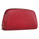 LOUIS VUITTON Epi Dauphine PM Pouch Castilian Red M48447 LV Auth BA11147-1