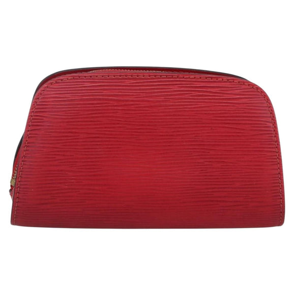 LOUIS VUITTON Epi Dauphine PM Pouch Castilian Red M48447 LV Auth BA11147