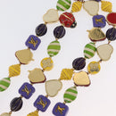 LOUIS VUITTON Brasserie Phrase Necklace Metal Multicolor LV Auth BA11148V-10