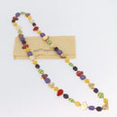LOUIS VUITTON Brasserie Phrase Necklace Metal Multicolor LV Auth BA11148V-14