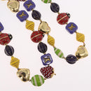 LOUIS VUITTON Brasserie Phrase Necklace Metal Multicolor LV Auth BA11148V-3