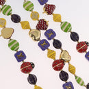 LOUIS VUITTON Brasserie Phrase Necklace Metal Multicolor LV Auth BA11148V-4