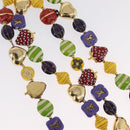 LOUIS VUITTON Brasserie Phrase Necklace Metal Multicolor LV Auth BA11148V-5