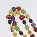 LOUIS VUITTON Brasserie Phrase Necklace Metal Multicolor LV Auth BA11148V-6