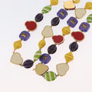 LOUIS VUITTON Brasserie Phrase Necklace Metal Multicolor LV Auth BA11148V-8