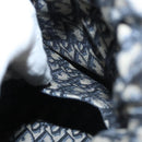 Christian Dior Oblique Wicker Shoulder Bag Rattan Navy Brown gold Auth BA1114AM-20