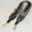 Christian Dior Oblique Wicker Shoulder Bag Rattan Navy Brown gold Auth BA1114AM-11