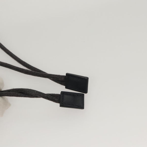 Christian Dior Oblique Wicker Shoulder Bag Rattan Navy Brown gold Auth BA1114AM