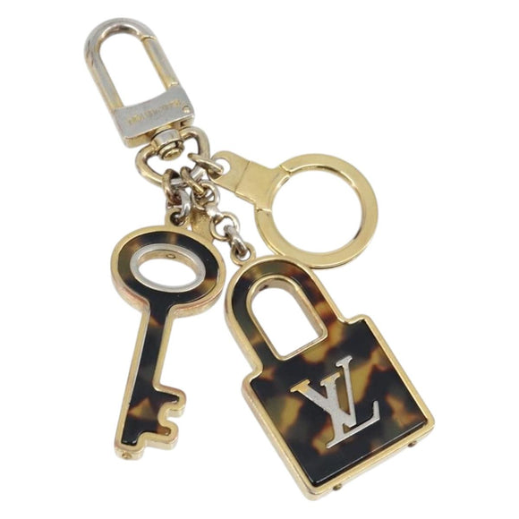 LOUIS VUITTON Porte Cle Confidence Key Holder metal Gold M65088 LV Auth BA11152
