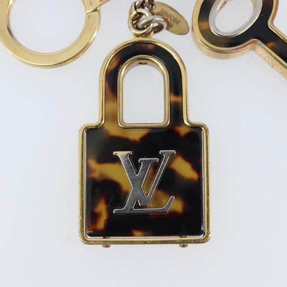 LOUIS VUITTON Porte Cle Confidence Key Holder metal Gold M65088 LV Auth BA11152