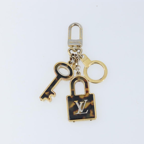 LOUIS VUITTON Porte Cle Confidence Key Holder metal Gold M65088 LV Auth BA11152