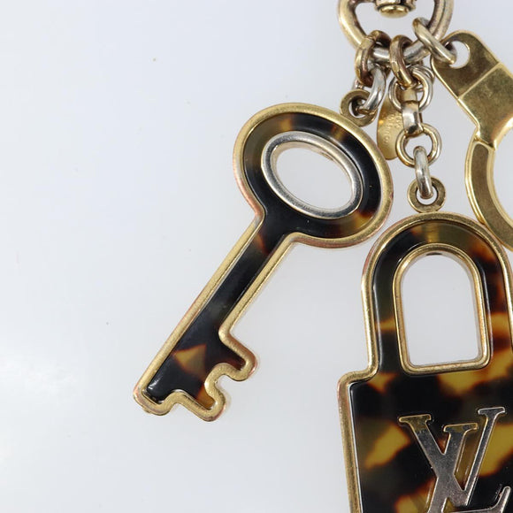 LOUIS VUITTON Porte Cle Confidence Key Holder metal Gold M65088 LV Auth BA11152
