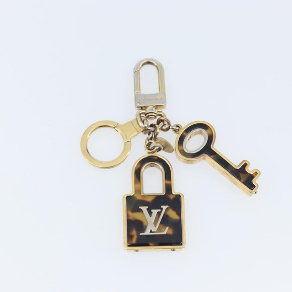 LOUIS VUITTON Porte Cle Confidence Key Holder metal Gold M65088 LV Auth BA11152