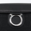 Salvatore Ferragamo Gancini Compact Wallet Nylon Leather Black Auth BA11154V-17
