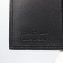 Salvatore Ferragamo Gancini Compact Wallet Nylon Leather Black Auth BA11154V-18