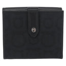 Salvatore Ferragamo Gancini Compact Wallet Nylon Leather Black Auth BA11154V-2