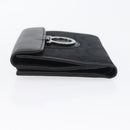 Salvatore Ferragamo Gancini Compact Wallet Nylon Leather Black Auth BA11154V-4