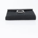 Salvatore Ferragamo Gancini Compact Wallet Nylon Leather Black Auth BA11154V-6