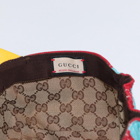 GUCCI GG Canvas Cap S Multicolor 751544 Auth BA11157M