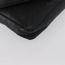 CHANEL COCO Mark Chain Waist Bag Lamb Skin Black Gold CC Auth BA11165-15