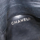 CHANEL COCO Mark Chain Waist Bag Lamb Skin Black Gold CC Auth BA11165-19