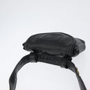 CHANEL COCO Mark Chain Waist Bag Lamb Skin Black Gold CC Auth BA11165-6