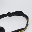 CHANEL COCO Mark Chain Waist Bag Lamb Skin Black Gold CC Auth BA11165-14