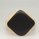 LOEWE Hand Bag Straw Leather 2way Beige Black Auth BA1116SM-5