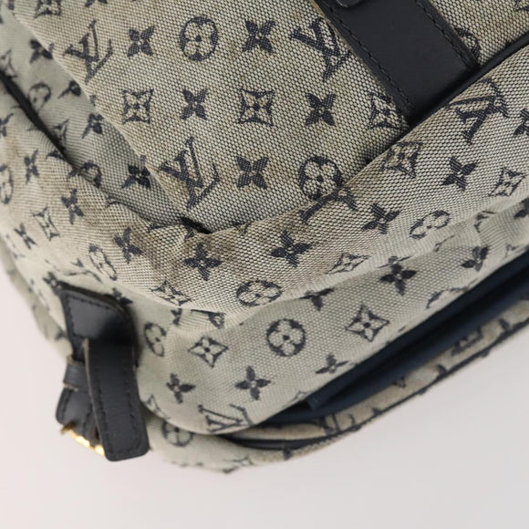 LOUIS VUITTON Monogram Mini Sac Maman Shoulder Bag Blue M42350 LV Auth BA11171