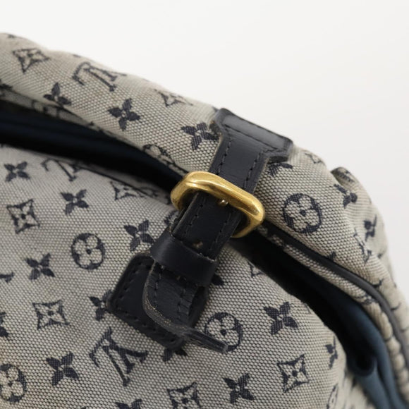 LOUIS VUITTON Monogram Mini Sac Maman Shoulder Bag Blue M42350 LV Auth BA11171
