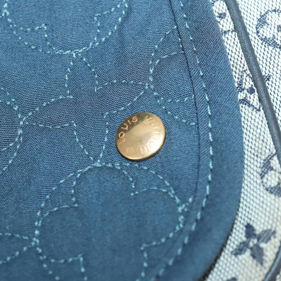 LOUIS VUITTON Monogram Mini Sac Maman Shoulder Bag Blue M42350 LV Auth BA11171
