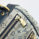 LOUIS VUITTON Monogram Mini Sac Maman Shoulder Bag Blue M42350 LV Auth BA11171-26