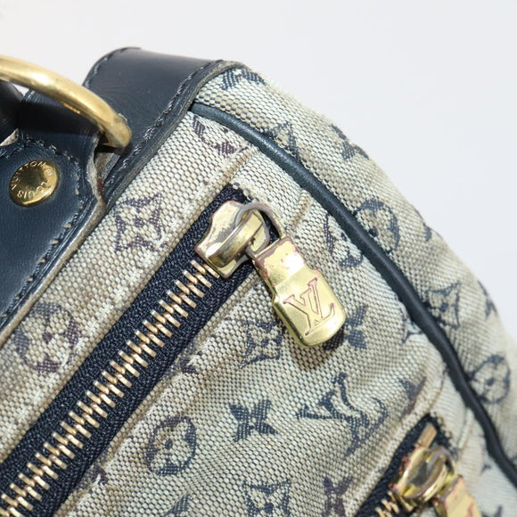 LOUIS VUITTON Monogram Mini Sac Maman Shoulder Bag Blue M42350 LV Auth BA11171
