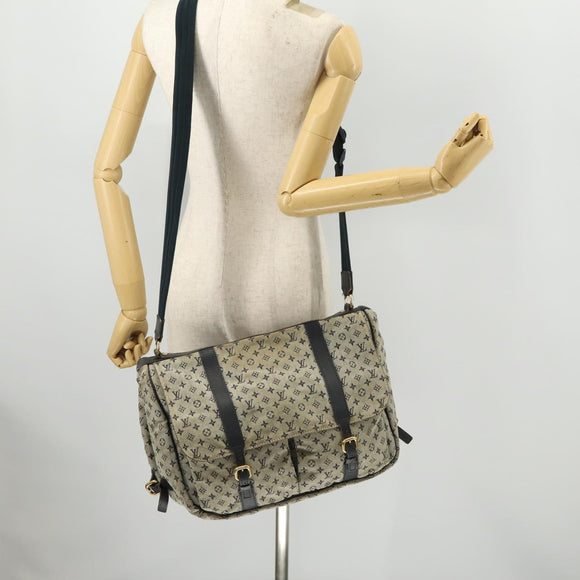 LOUIS VUITTON Monogram Mini Sac Maman Shoulder Bag Blue M42350 LV Auth BA11171