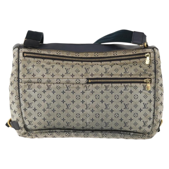 LOUIS VUITTON Monogram Mini Sac Maman Shoulder Bag Blue M42350 LV Auth BA11171