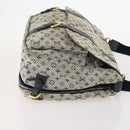 LOUIS VUITTON Monogram Mini Sac Maman Shoulder Bag Blue M42350 LV Auth BA11171-3